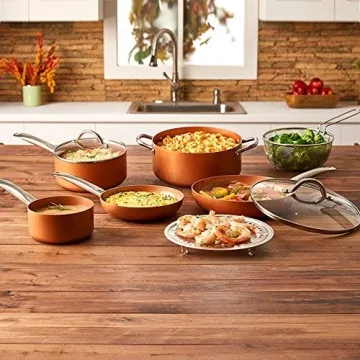 Copper Chef 9-Piece Round Pan Set for Effortless Cooking