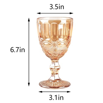 Elegant Vintage Wine Glasses Set of 6 for Any Occasion