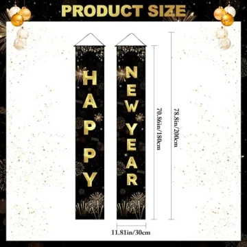 HOMDAILY Happy New Years Decorations 2025 for Festive Celebrations