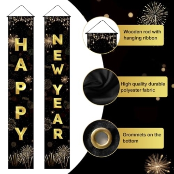 HOMDAILY Happy New Years Decorations 2025 for Festive Celebrations