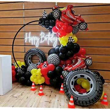 Henviro Red Latex Different Size Balloons -139PCS 18/12/10/5 Inches for Balloon Arch Garland Kit. For Birthdays, Baby Shower, Graduation, Wedding, gender reveal, Bachelorette Parties Decorations