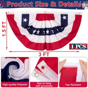 4th of July American Flag Banner for Easy Outdoor Decor