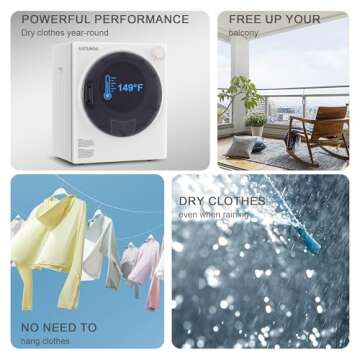 Elevon 800W Portable Clothes Dryer for Apartments & RVs