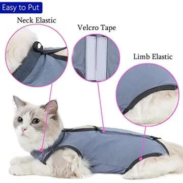 Comfortable Cat Recovery Suit after Surgery for Cats