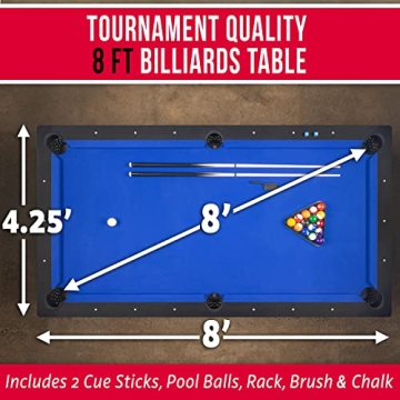 GoSports 8 ft Pool Table for Modern Game Rooms