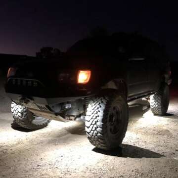 6 Pods LED Rock Lights, Ampper Waterproof LED Neon Underglow Light for Car Truck ATV UTV SUV Offroad Boat Underbody Glow Trail Rig Lamp (White)