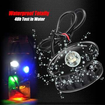 6 Pods LED Rock Lights, Ampper Waterproof LED Neon Underglow Light for Car Truck ATV UTV SUV Offroad Boat Underbody Glow Trail Rig Lamp (White)