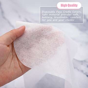 Luriseminger Disposable Face Cradle Covers–Medical-Grade, SPA Face Rest Covers Headrest Covers for Massage Tables Massage Chairs 16x 12inches/ 40 x 30 cm