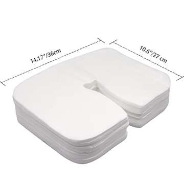 Luriseminger Disposable Face Cradle Covers–Medical-Grade, SPA Face Rest Covers Headrest Covers for Massage Tables Massage Chairs 16x 12inches/ 40 x 30 cm