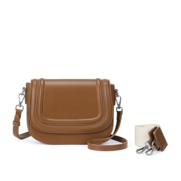 CLUCI Small Purses for Women Trendy, Vegan leather Shoulder Bag Crossbody Bags for Women With 2 Shou...