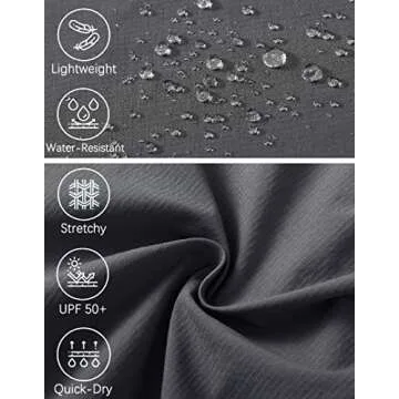 WENRONSTA Men's Hiking Work Cargo Pants Quick-Dry Lightweight Waterproof 6 Pockets Outdoor Mountain Fishing Camping Pants Dark Grey XL