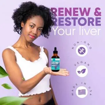 Liver Support & NAC, Zinc - 4 fl oz Liquid Drops with Milk Thistle, Dandelion Root, Chicory, Turmeric, Beet Root, Chanca Piedra - Liver Cleanse & Detox Supplement