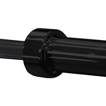 CAP Barbell 7 ft. Olympic Bar, 28mm Grip Diameter, Bronze Bushings, Black, 51.75 inches (New Version)