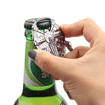 Star Wars Death Star Ice Cube Mold, Round Ice Cube Mold for Whiskey, Bourbon,Cocktails (2Packs+Millennium Falcon Bottle Opener+Coaster+Starry Bag)