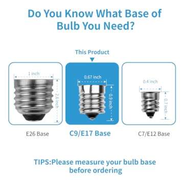 Meconard C9 LED Christmas Light Bulbs - 25 Pack Energy Efficient