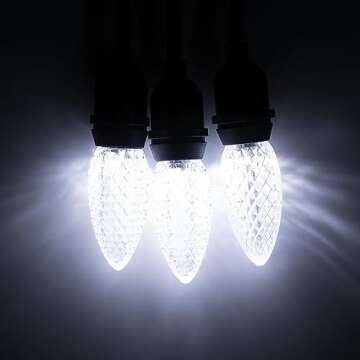 Meconard C9 LED Christmas Light Bulbs - 25 Pack Energy Efficient