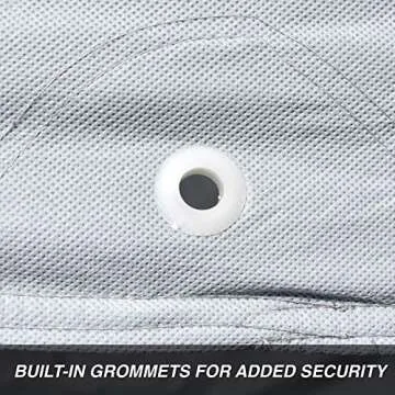 Budge Lite Car Cover Dirtproof, Scratch Resistant, Breathable, Dustproof, Car Cover Fits Sedans up to 200", Gray