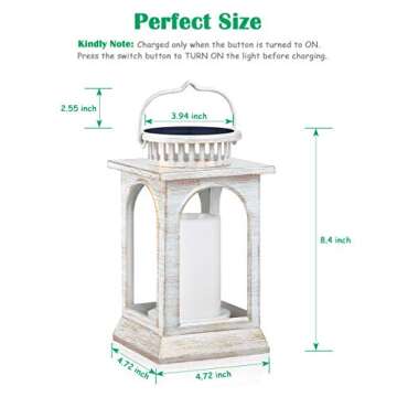 TomCare Solar Lights Flickering Flame Metal Solar Lantern Outdoor Hanging Decorative Lanterns Lighting Heavy Duty Solar Powered Waterproof Umbrella Lights for Patio Garden Deck Yard, 2 Pack (White)