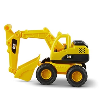 CAT Construction Toys 10-Inch Excavator Toy – Real Working Parts, Indoor/Outdoor Play, Sturdy Plas...