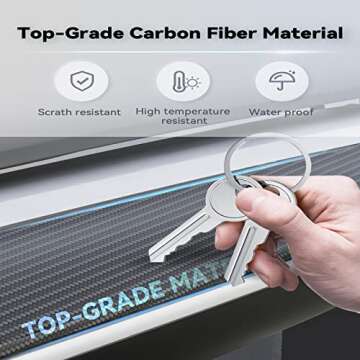 NIUXGEAR Dashboard Cover for Tesla Model 3&Y, Japan 3K 240g Real Carbon Fiber Car Instrument Panel Trim, Auto Interior Modification Accessories, Toray Dry Carbon Fibre Central Control Decorative Strip