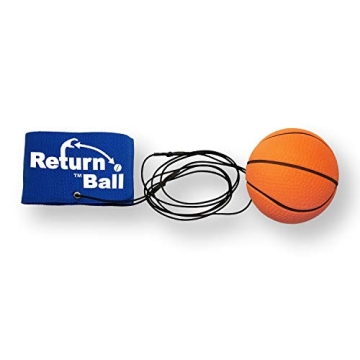Return Ball - Basketball - Fun Single Player Toy for Indoor or Outdoor Play - Wrist Rebound Ball Fun...
