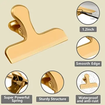 8 Pack Stainless Steel Chip Clips for Fresh Snacks