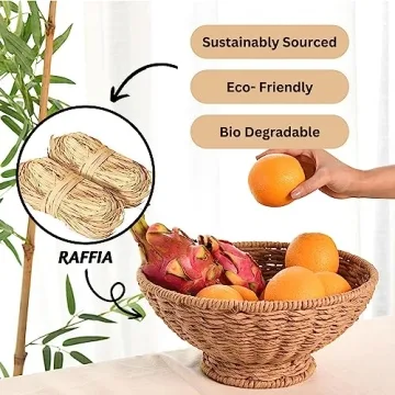 Folkulture 12 Inch Jute Fruit Bowl for Stylish Decor