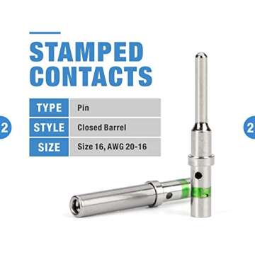 IWISS Deutsch DT Connector Kit in 2,3,4,6,8,12 Pin Way, IP67 Rated Gray Waterproof Housing, Deutsch Size 16 Solid Contacts, DT Connector Removal Tool, Automotive Electrical Connectors 519 Pieces