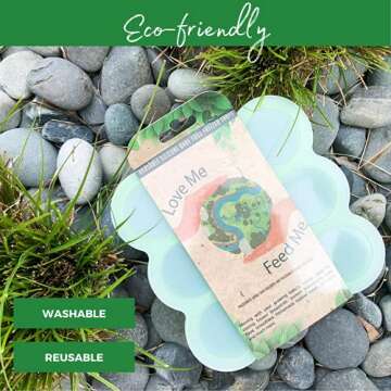 Silicone Baby Food Storage Tray with Clip-On Lid for Easy Use