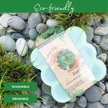 Silicone Baby Food Storage Tray with Clip-On Lid for Easy Use