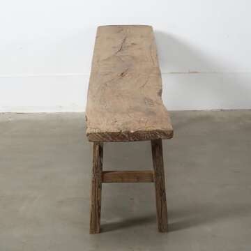 Artissance Large Vintage, Weathered Natural Wood Finish (Size & Color Vary) Indoor Bench