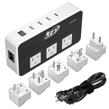 Key Power 230-Watt Step Down Voltage Converter & International Travel Power Adapter with USB-C