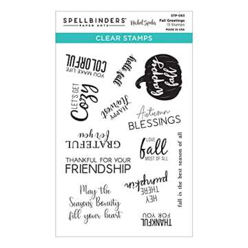 Spellbinders Fall Greetings Stamp for Autumn Crafts