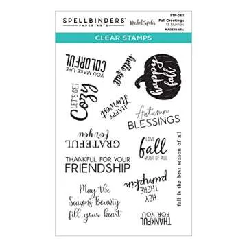 Spellbinders Fall Greetings Stamp for Autumn Crafts