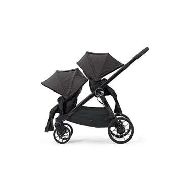 Baby Jogger City Select Double Stroller | Baby Stroller with 20 Ways to Ride, Included Second Seat | Quick Fold Stroller, Granite