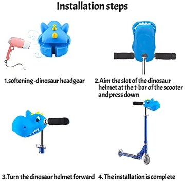 Dinosaur Head Bike Decoration for Kids - Fun Scooter Accessory