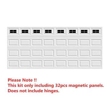32 Sheets 2 Car Garage Kits Household Easy Installation Magnetic Panels Fake Windows Hardware Decora...