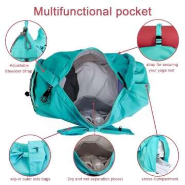 WOLT Women's Gym Bag - Versatile & Stylish Yoga Bag