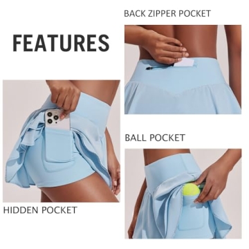 PINSPARK Womens Golf Tennis Skirt - Stylish & Functional