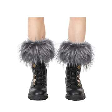 LA CARRIE Women Faux Fur Plush Leg Warmers - Stylish & Cozy Winter Accessory