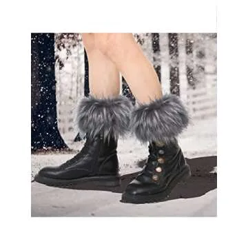 LA CARRIE Faux Fur Plush Leg Warmers for Winter Style