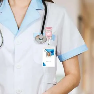 Prasacco 3 Pieces Nurse Badge Reel, Retractable ID Name Nursing Badge Holder Retractable Badge Reel with Clip Glitter Nurse ID Badge Holder Cute Badge Clip for Office Nurses Doctors