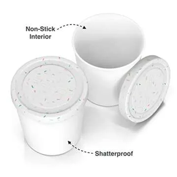 BALCI Ice Cream Containers - Perfect for Homemade Frozen Treats