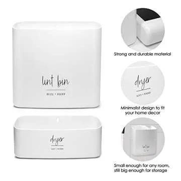 Magnetic Lint Bin Set for Easy Laundry Organization