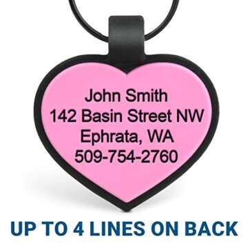 GoTags Silicone Dog Tags, Soundless Pet Tag, Personalized Silent Tag Engraved for Pets with Cute Custom Designs, for Dogs and Cats, (Bowtie, Green)