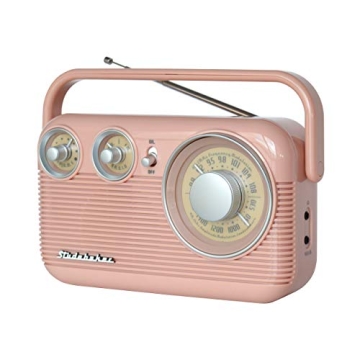 Studebaker SB2003 Retro Portable AM/FM Radio in Rose Gold
