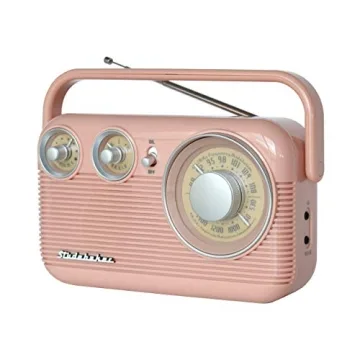 Studebaker SB2003 Retro Portable AM/FM Radio in Rose Gold