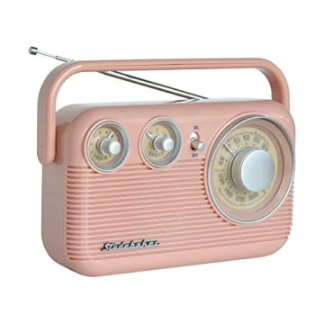 Studebaker SB2003 Retro Portable AM/FM Radio in Rose Gold