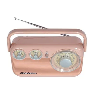 Studebaker SB2003 Retro Portable AM/FM Radio in Rose Gold