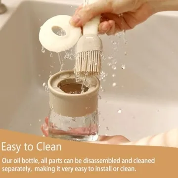Sauce and Oil Dispenser with Brush for Cooking